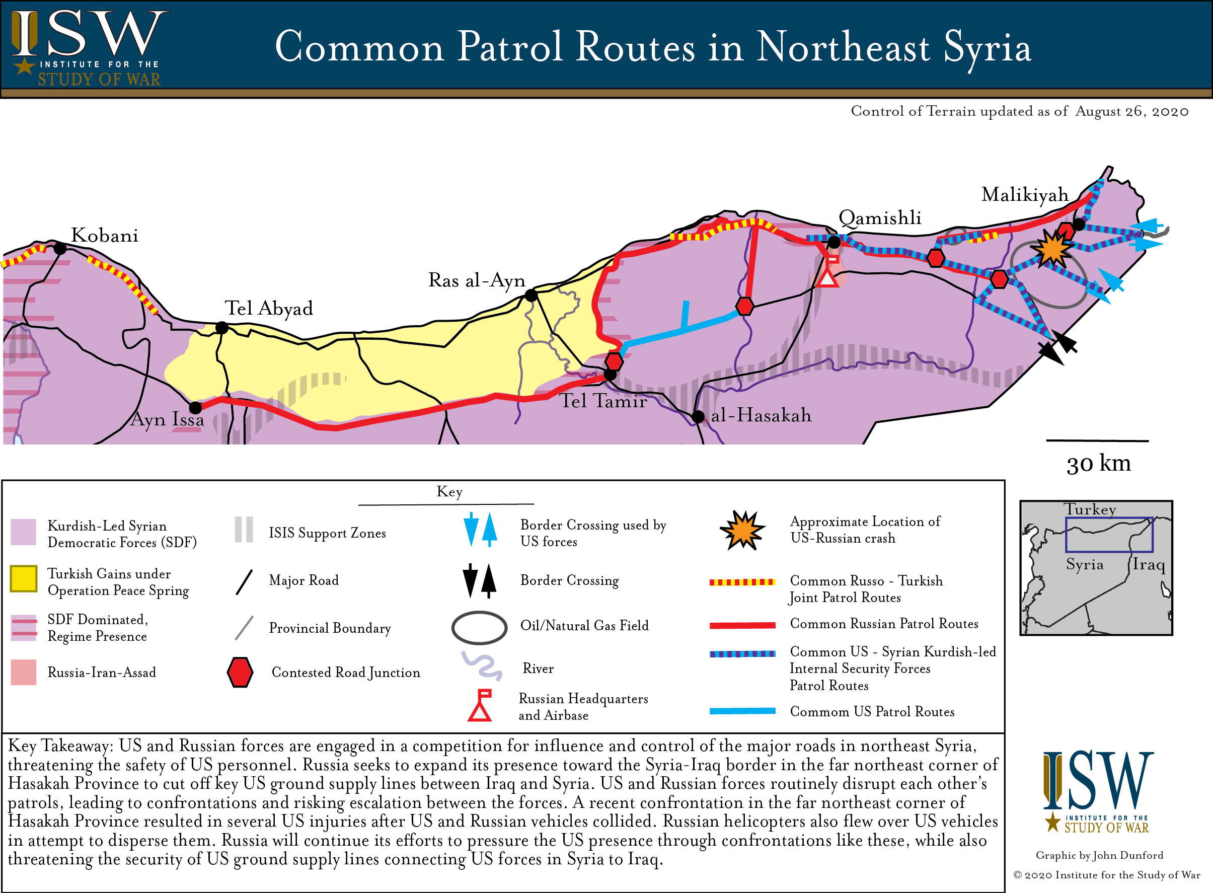 Common Patrol Routes in Northeast Syria