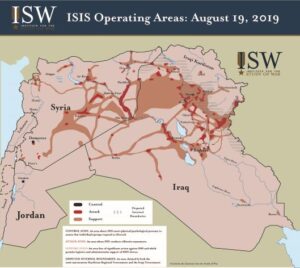 Isis Operating Areas: August 19, 2019