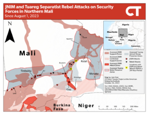 Jnim and Tuareg Separatist Rebel Attacks On Security Forces in Northern Mali Since August 1, 2023