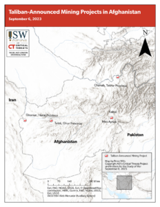Taliban-announced Mining Projects in Afghanistan September 6, 2023