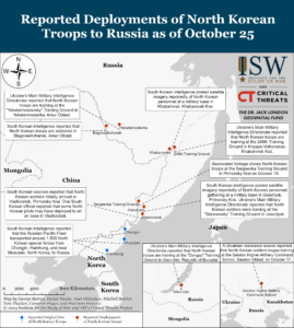 Reported Deployments of North Korean Troops To Russia as of October 25, 2024