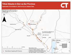 Tribal Attacks in Deir Ez Zor Province September 26–october 4, 2023 at 5 P.m. Eastern Time