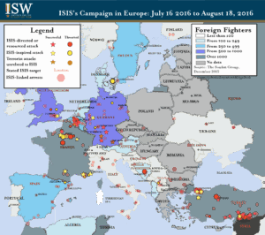 ISIS’s Campaign in Europe: July 16 2016 to August 18 2016