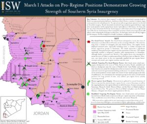 March 1 Attacks on Pro-Regime Positions Demonstrate Growing Strength of Southern Syria Insurgency