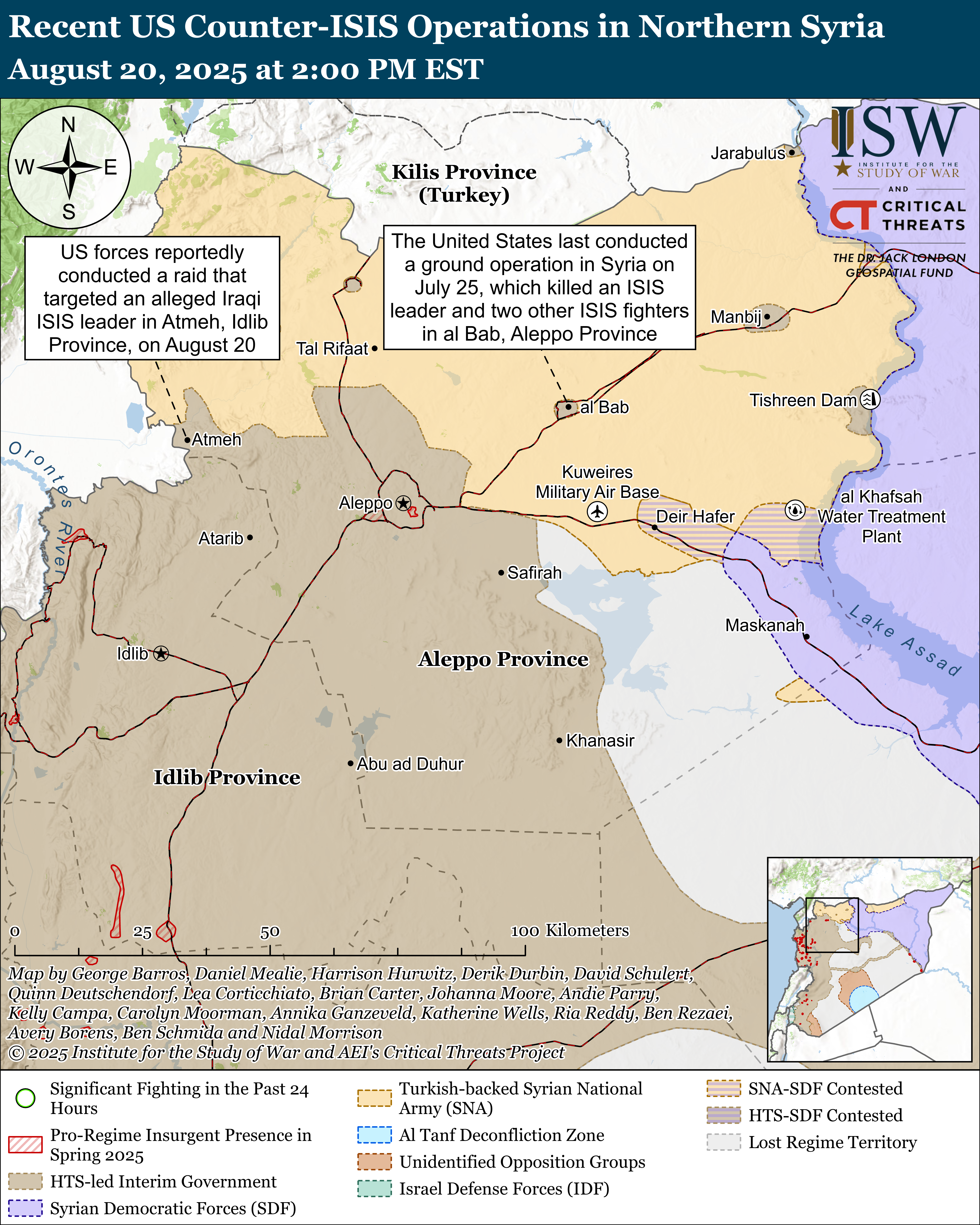 Recent US Counter-ISIS Operations In Northern Syria August 20, 2025 At 2:00 PM EST