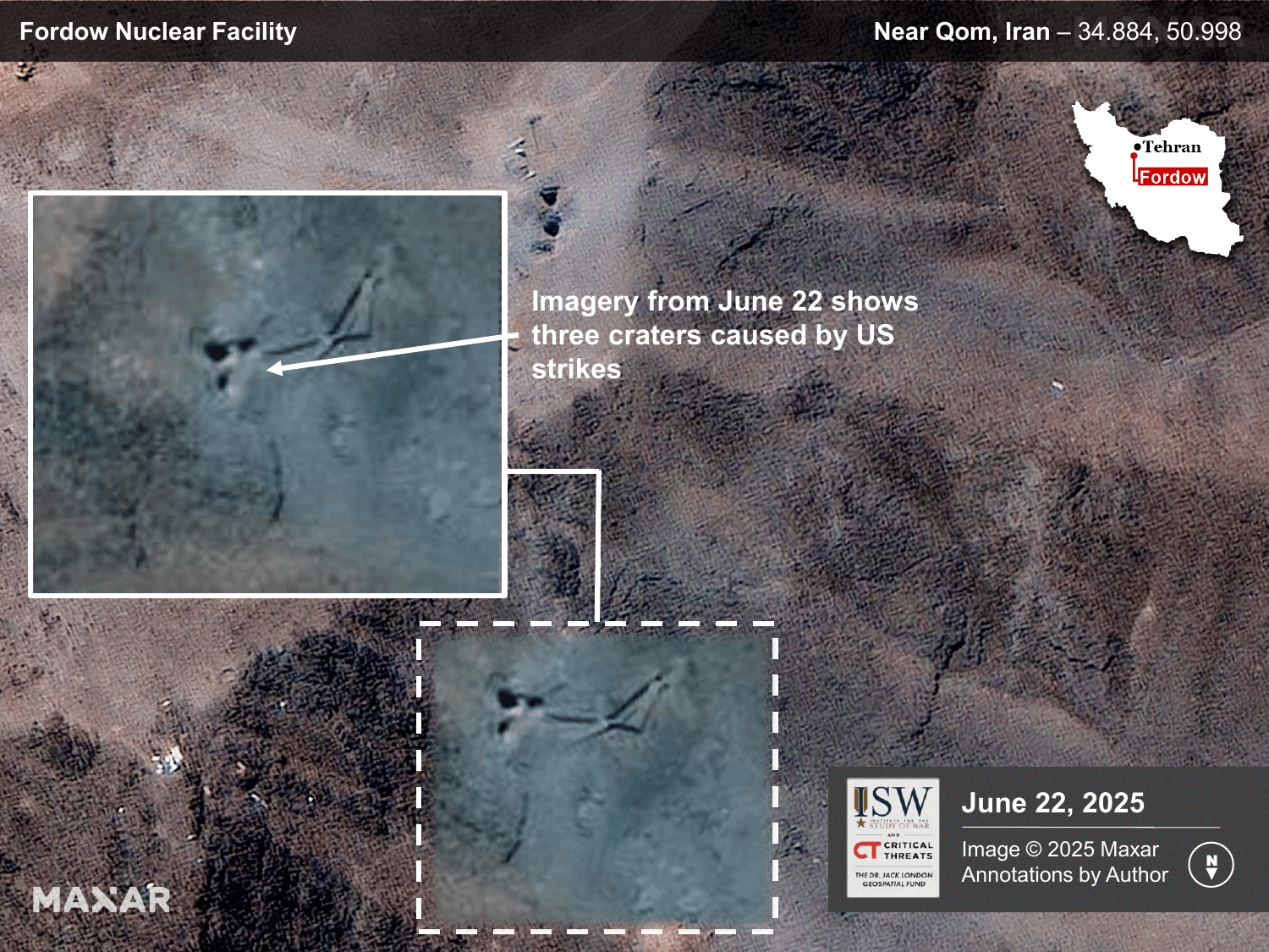 Fordow Nuclear Facility, June 22 to 29, 2025