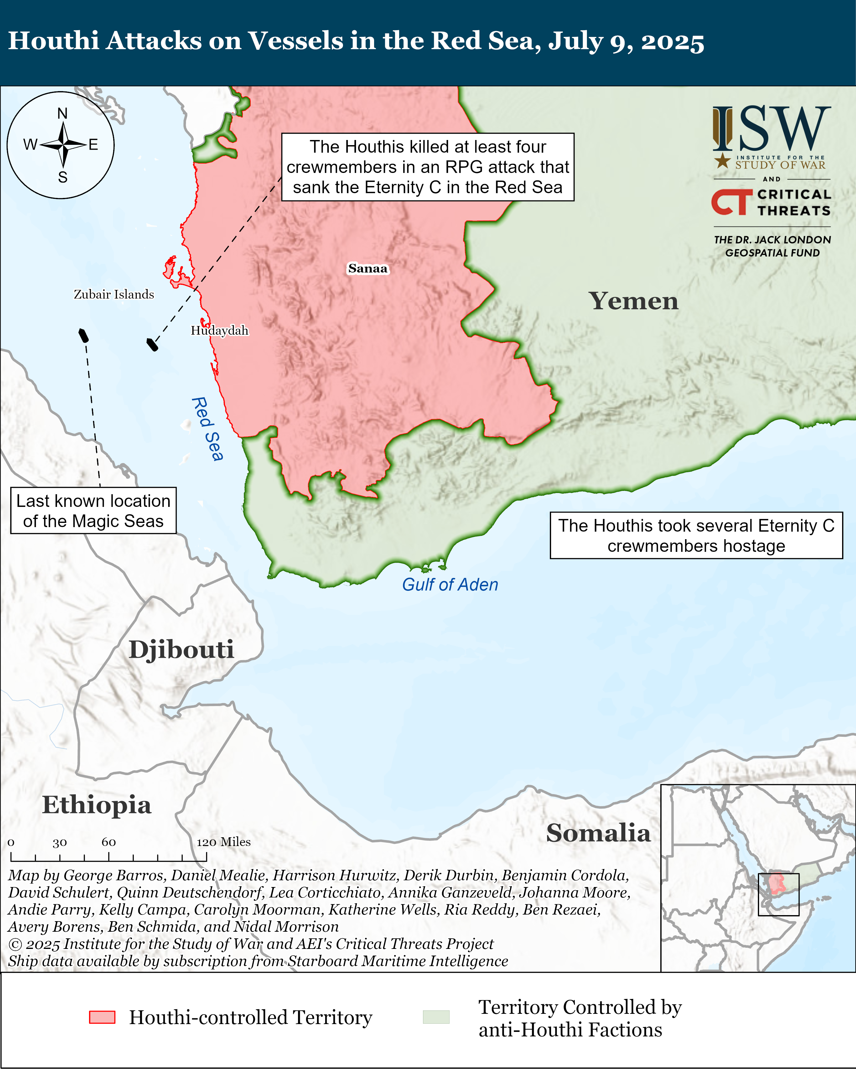 Houthi Attacks On Vessels in the Red Sea, July 9, 2025