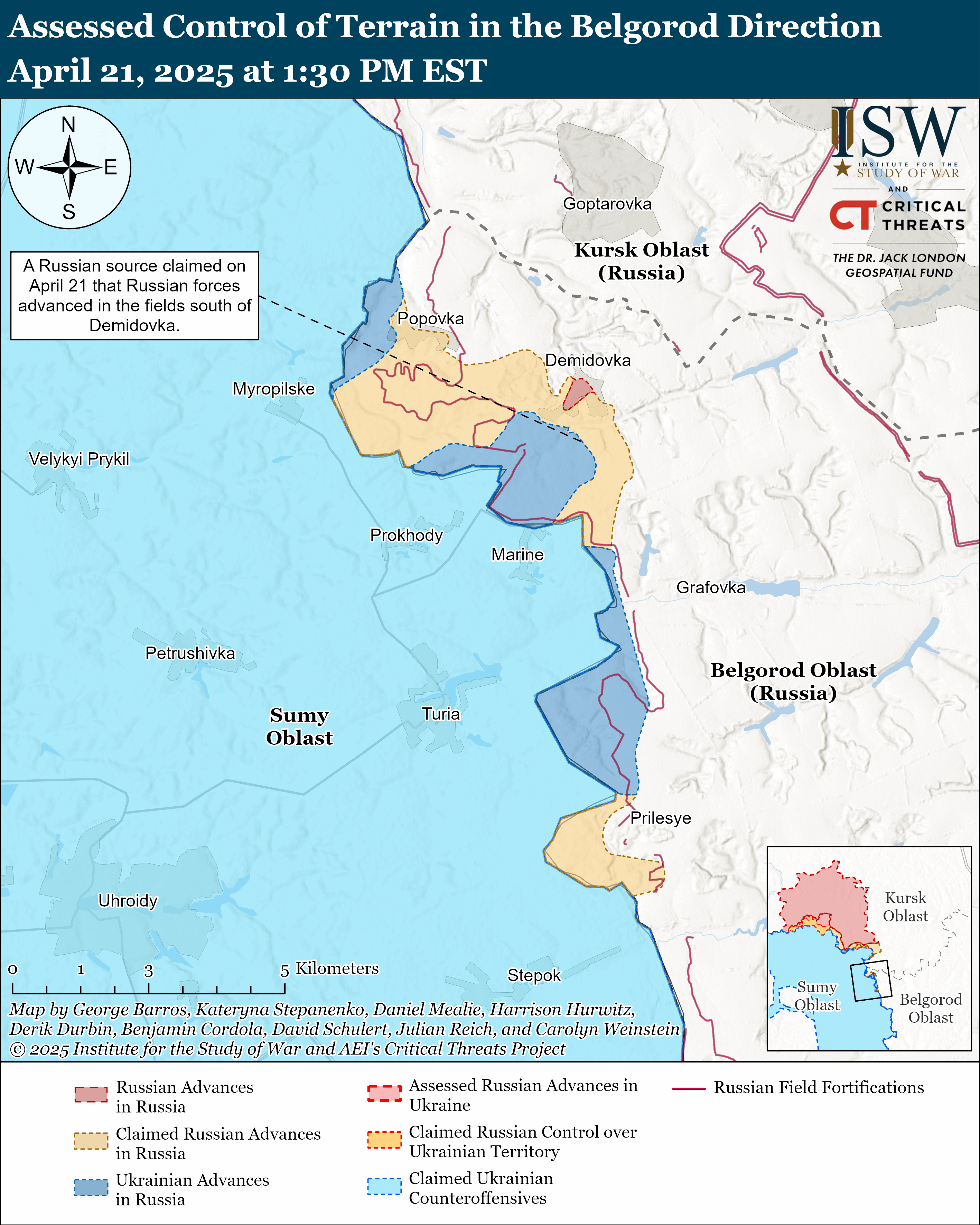 Russian Offensive Campaign Assessment, April 21, 2025 | ISW