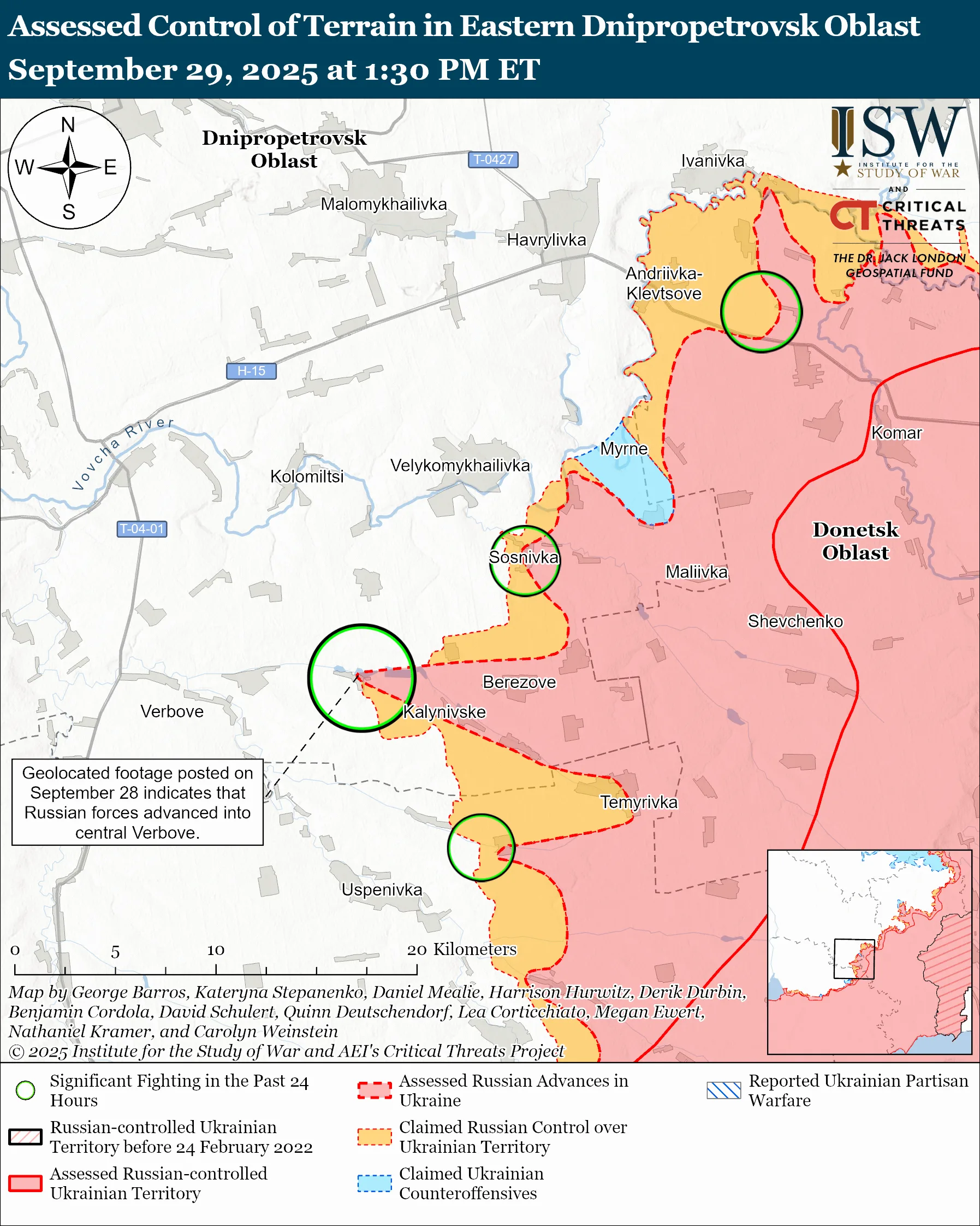 Eastern Dnipropetrovsk Direction September 29, 2025
