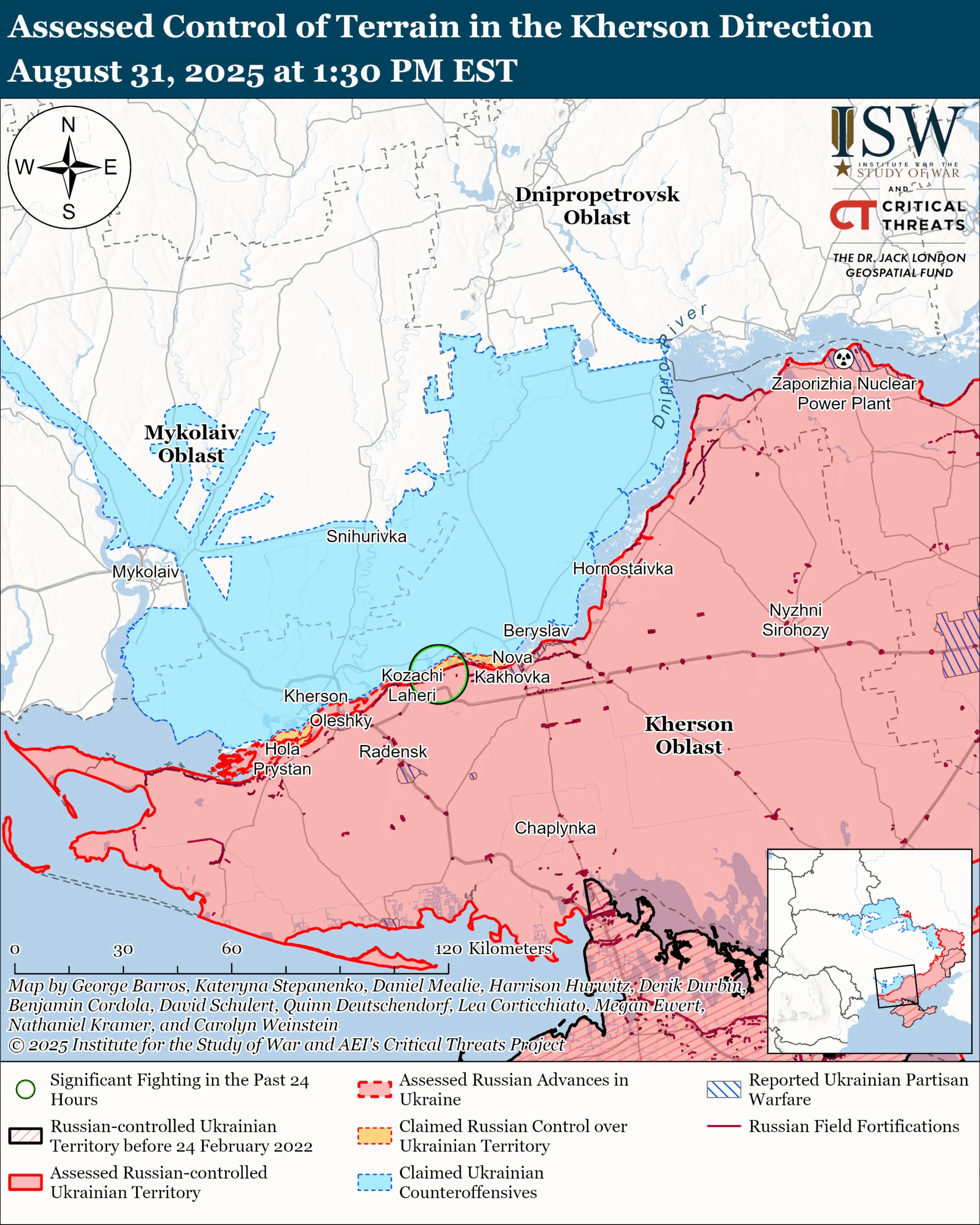 Kherson Direction August 31, 2025 | Map Room | ISW