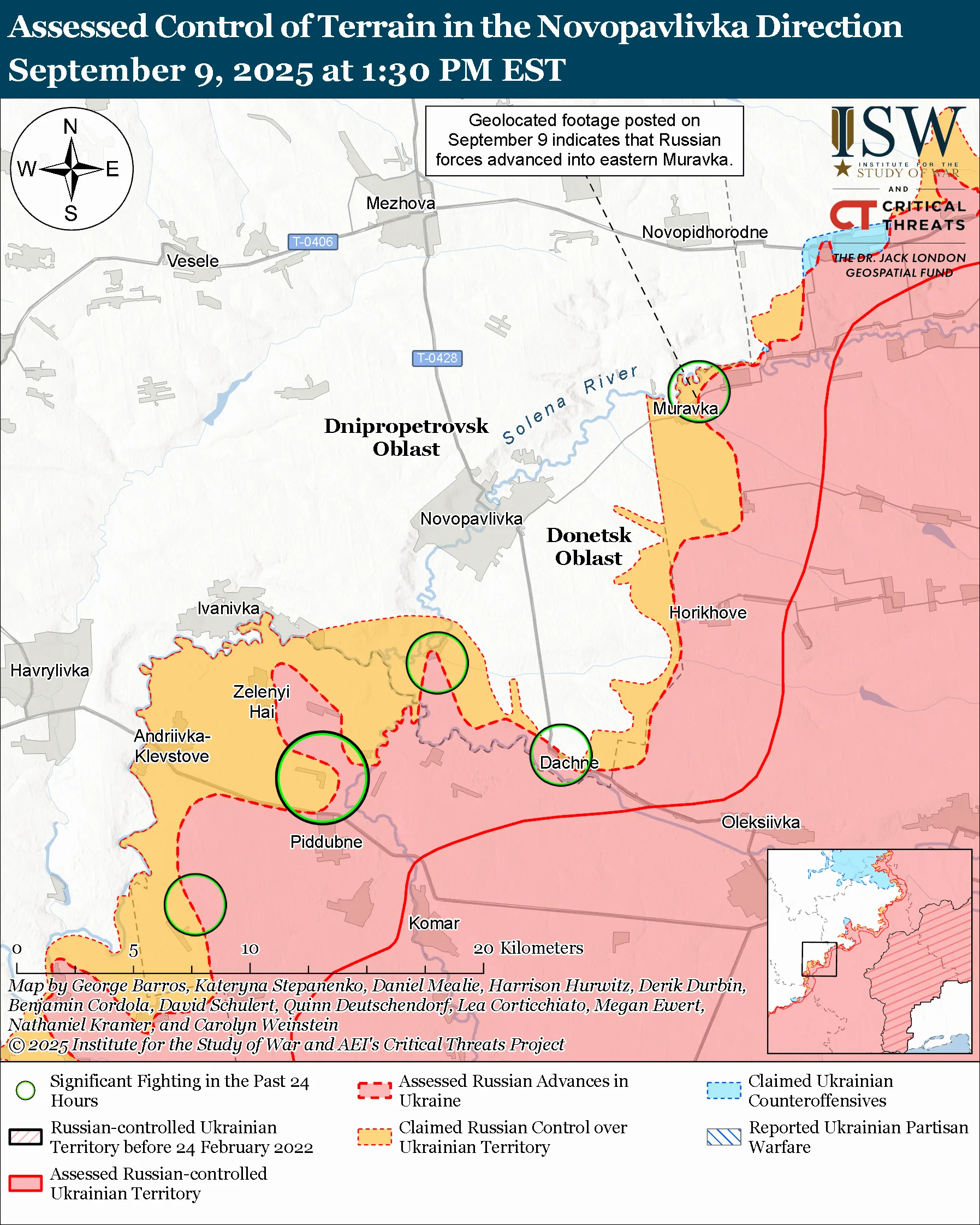 Novopavlivka Direction September 09, 2025