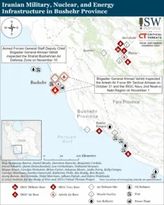Iranian Military, Nuclear, and Energy Infrastructure in Bushehr Province