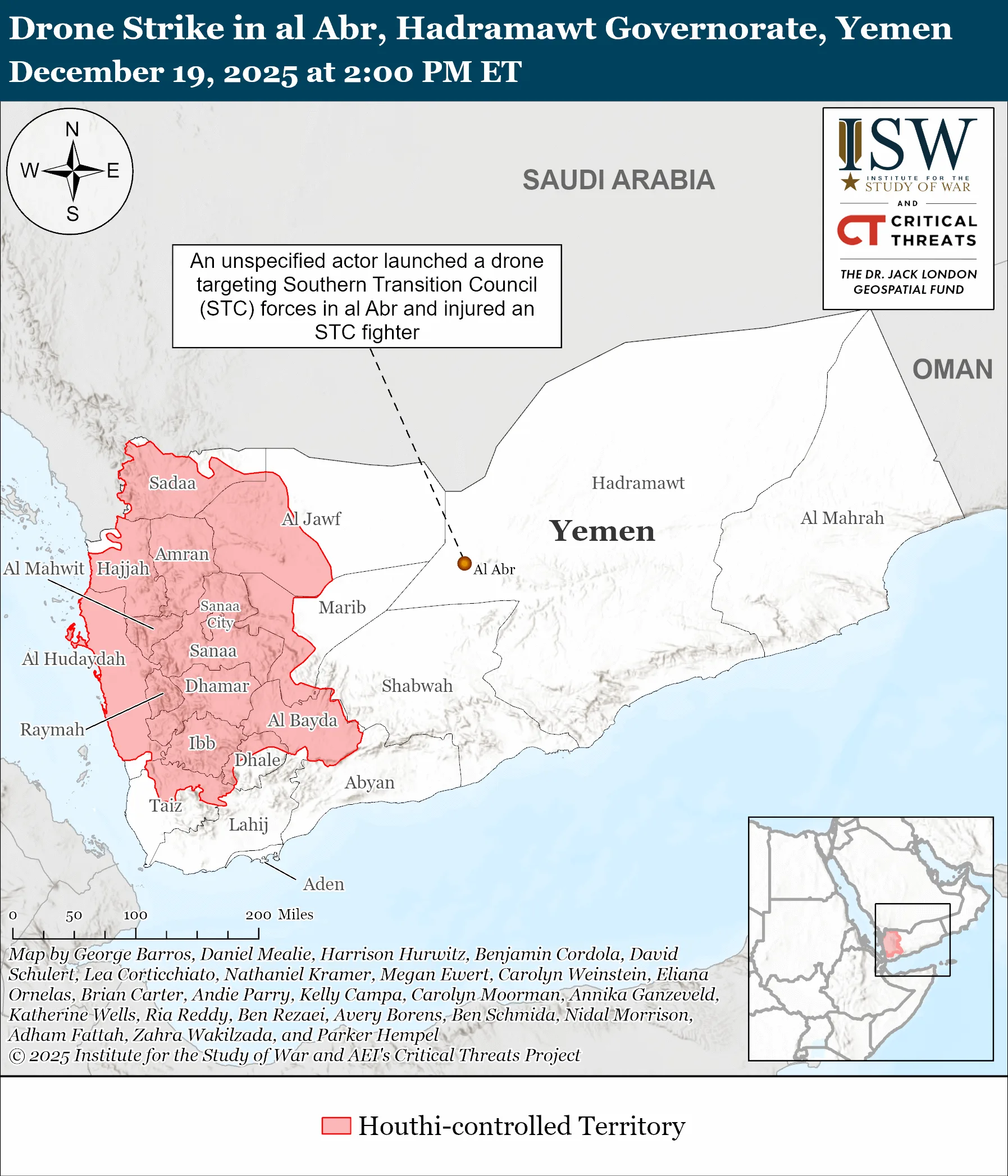 Drone Strike in al Abr, Hadramawt Governorate, Yemen, December 19, 2025