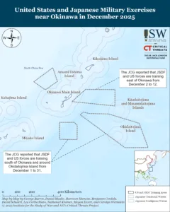 JSDF and US Training Exercises near Okinawa as of December 11, 2025