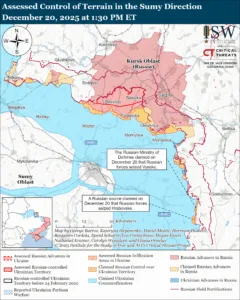 Assessed Control of Terrain in the Sumy Direction, December 20, 2025 at 1:30 PM ET