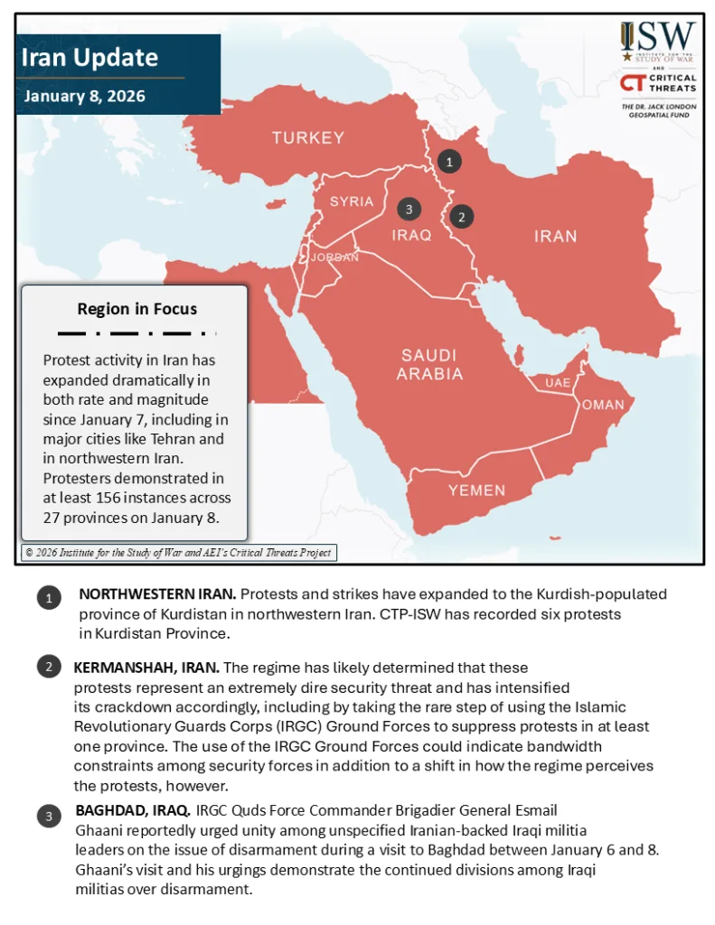 Iran Update, Jan 8, 2026 Iran Update, Jan 8, 2026