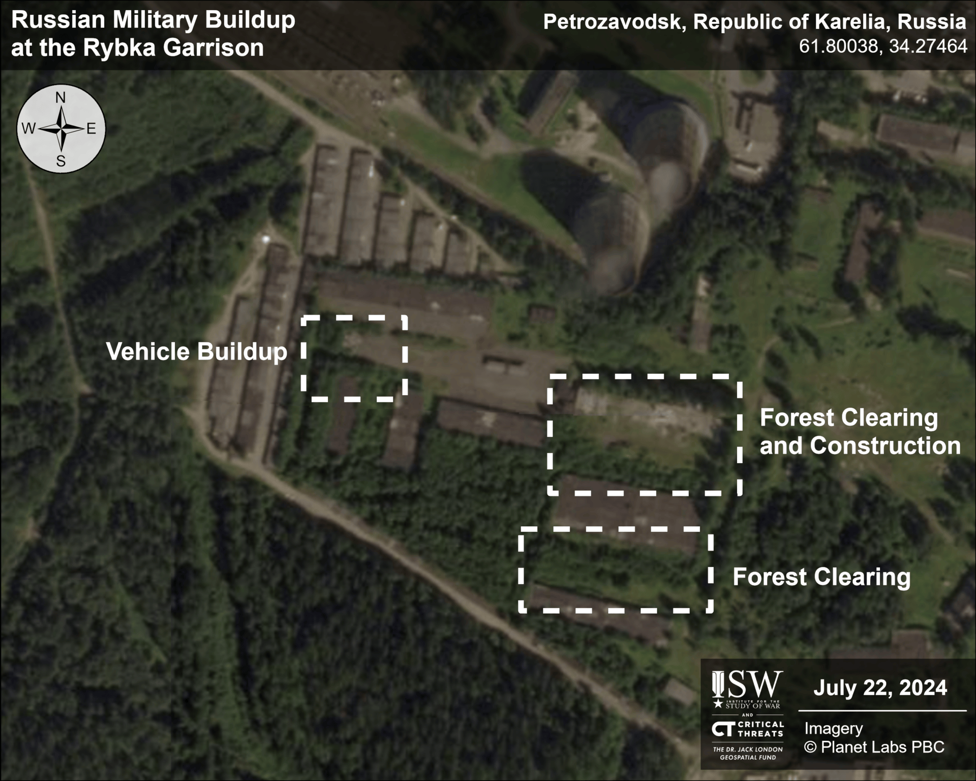 Russian Military Buildup at Rybka Garrison