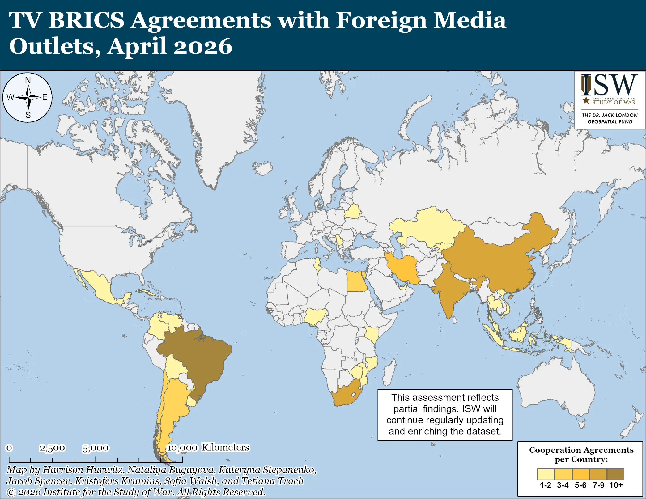 TV BRICS Cooperation Agreements with Foreign Media Outlets, April 2026