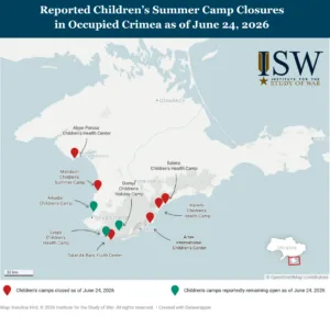 Reported Children’s Summer Camp Closures in Occupied Crimea as of June 24, 2026