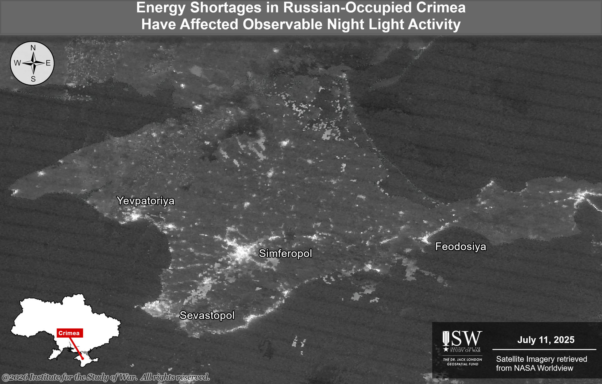 Energy Shortages in Russian-Occupied Crimea Have Affected Observable Night Light Activity Energy Shortages in Russian-Occupied Crimea Have Affected Observable Night Light Activity