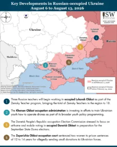 Key Developments in Russian-occupied Ukraine, August 6 to August 13, 2026