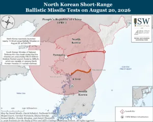 North Korean Short-Range Ballistic Missile Tests on August 20, 2026