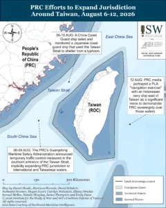 PRC Efforts to Expand Jurisdiction Around Taiwan, August 6-12, 2026