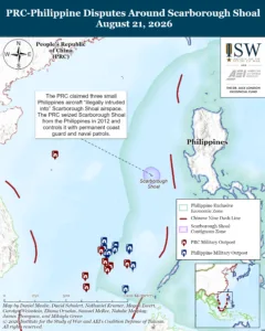 PRC-Philippine Disputes Around Scarborough Shoal, August 21, 2026