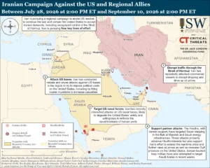 Iranian Campaign against the US and Regional Allies between July 28, 2026 at 2:00 PM ET and September 10, 2026 at 2:00 PM ET