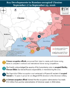 Key Developments in Russian-occupied Ukraine, September 17 to September 23, 2026